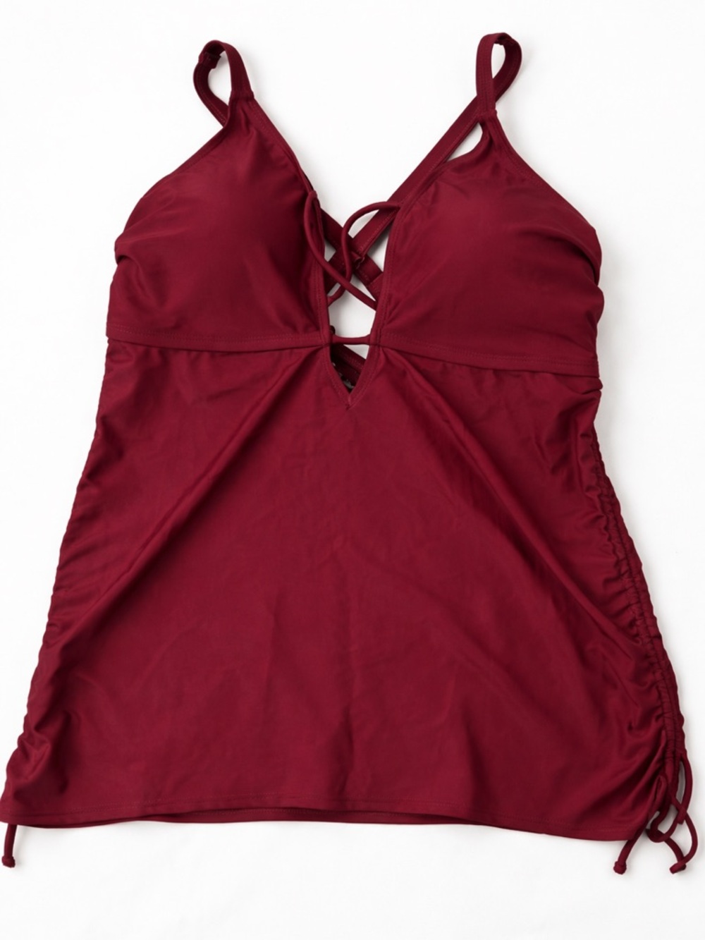 torrid red swim tankini top